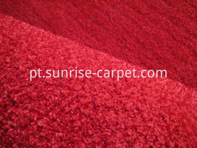 Microfiber with Polyester Carpet with Short Pile solid red 